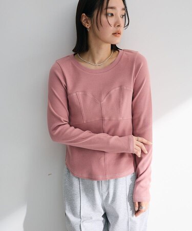 ・SUGAR SPOON ビスチェラインリブロンTEE