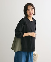 布帛切り替えフレアカットプルオーバー