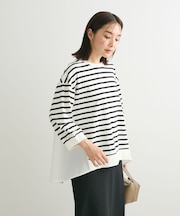 布帛切り替えフレアカットプルオーバー