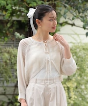 ・ELENCARE DUE 2wayメッシュカーディガン