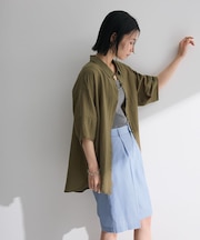 ・ELENCARE DUEシアーボリュームスリーブシャツ
