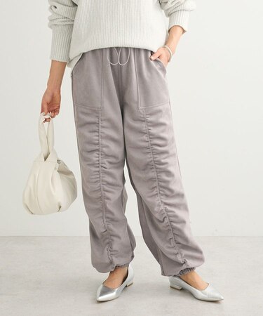 ・SUGAR SPOON スエード調ギャザーカーゴ