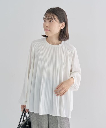 消しプリーツブラウス