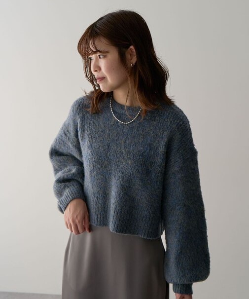 ・ELENCARE DUE ミックスシャギーニット