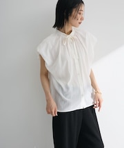 ・ELENCARE DUE ボウタイフレンチブラウス