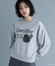 Lucifer/ルシファー/レース英字ロゴスウェット