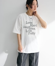 ・ELENCARE DUE ロゴpt 6分袖TEE