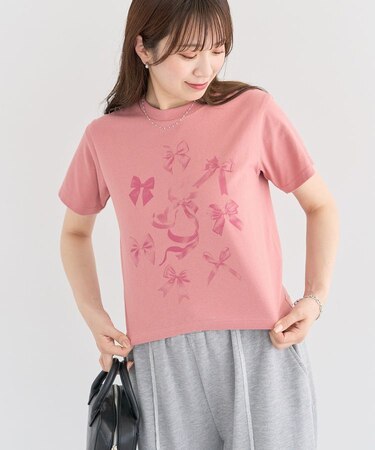 ・DOUBLE FLAGS リボンpt TEE