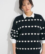 ・swing by ハートクルーネックニット