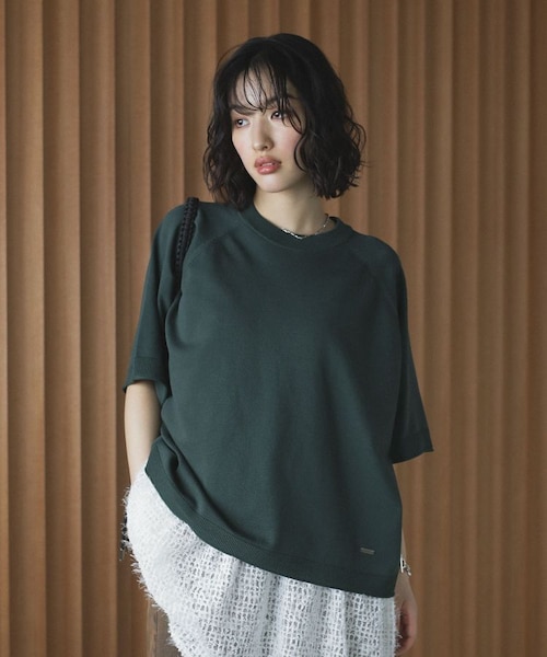 STONE  ダークグリーン Vネック トレーナー G05259EW39294_27_l.jpg