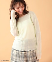 Miffy/シアー配色プルオーバー