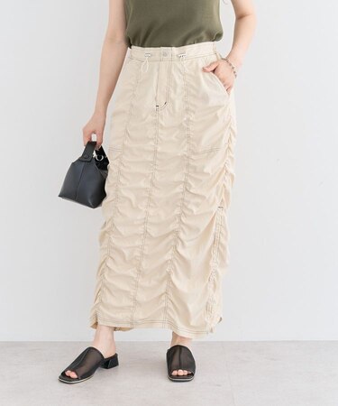 ・SUGAR SPOON 配色stギャザースカート