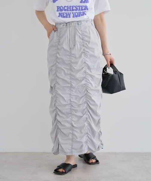 ・SUGAR SPOON 配色stギャザースカート