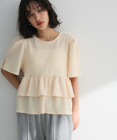 ・PetitFleur 2wayダイヤ柄プルオーバー
