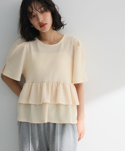 ・PetitFleur 2wayダイヤ柄プルオーバー