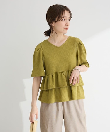・PetitFleur 2wayダイヤ柄プルオーバー