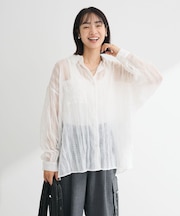 シアーワッシャーロングスリーブシャツ