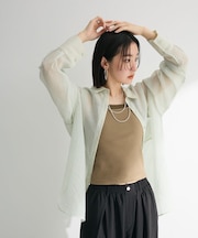 ・ELENCARE DUE ラメシアー長袖シャツ