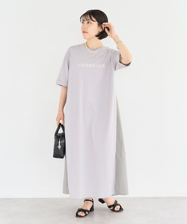 ナイロンドッキングロゴワンピース