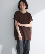 楊柳ドッキングフレンチプルオーバー