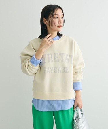 ロゴラメニットプルオーバー