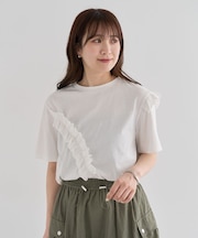 ・Petit Fleur アシンメトリーフリルTEE