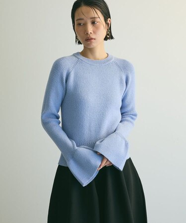 armonia.袖フレアニットプルオーバー