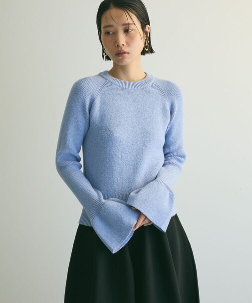 armonia.袖フレアニットプルオーバー