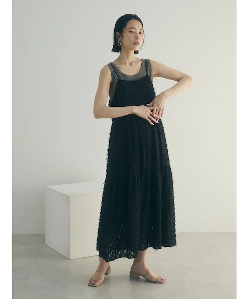 フェザージャガードキャミワンピース　スナイデル　値下げ不可 armonia.フェザージャガードキャミワンピース｜グリーンパークスの通販