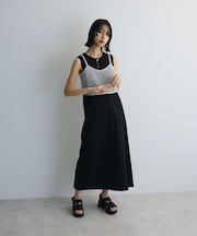 ニットビスチェ付きカットソーワンピース