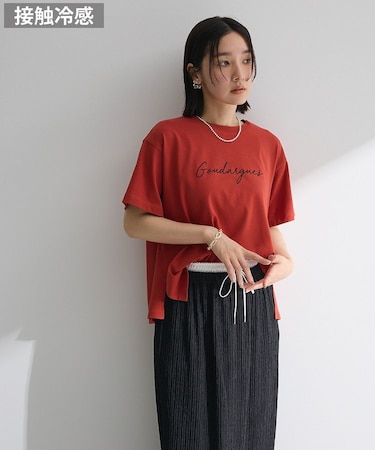 フロッキー筆記体ロゴボックスTシャツ