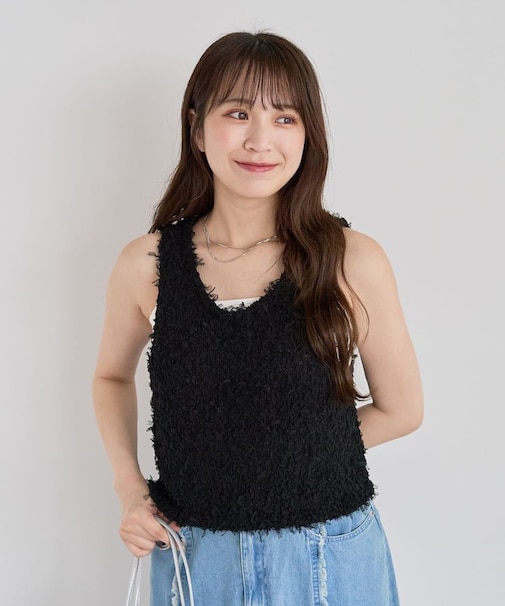 ・swing by 2wayチュールヤーンベスト