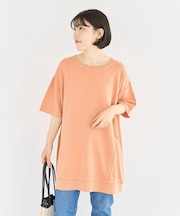 ピグメント裏毛切りっぱなしチュニック