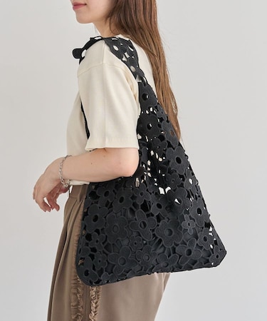 ・cache cache フラワーレーストートバッグ