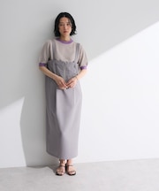 マルチWAYフロントzipサロペットスカート