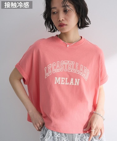 袖折り返しカレッジTシャツ