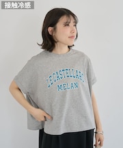 袖折り返しカレッジTシャツ