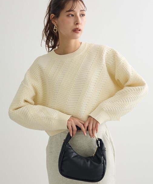 ・ELENCARE DUE ジャカードショートニット