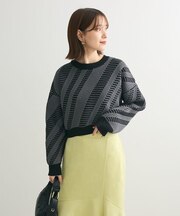 ・ELENCARE DUE ジャカードショートニット