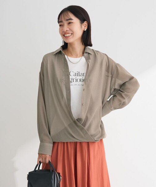カシュクールシアーシャツ
