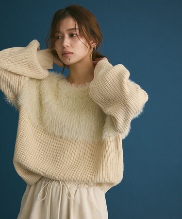 ・Petit Fleur シャギーキリカエニット