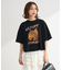 ・DOUBLE FLAGS レオパードプリントTEE