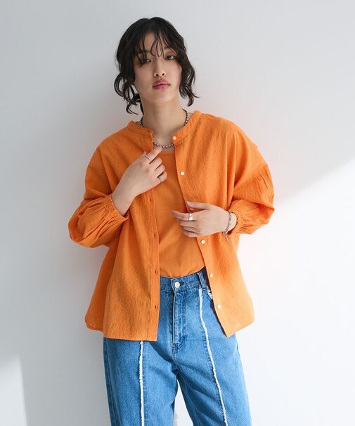 インド綿 SET2点 刺繍ブラウス+タンクトップ