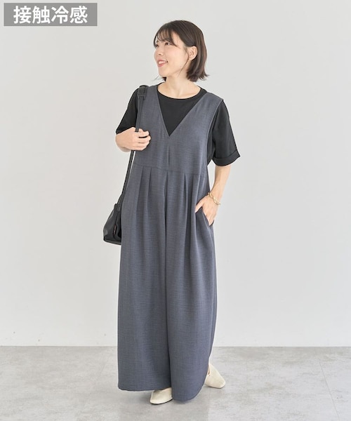 ババグーリ　ゆったり　サロペット 接触冷感麻調ゆったりサロペット｜グリーンパークスの通販