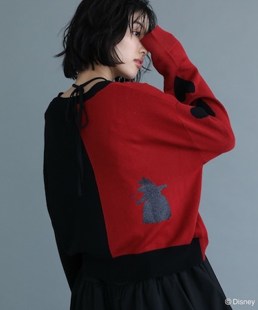 VILLAINS/アシンメトリーニットカーディガン