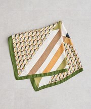 ・ジオメトリーパターンスカーフ 70×70