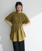 ウエストタックシャツチュニック