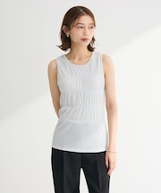 ・Petit Fleur シャーリングラメタンクトップ