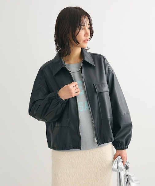 フェイクレザージャケット