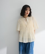 SET2点マジョリカシャーリングブラウス＋タンク